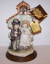 Lovely Signed B. Merli Capodimonte Florence Italy 10&quot; Bride &amp; Groom Sculpture - £61.94 GBP