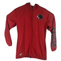 Saucon Valley Panthers Hoodie Mens Medium Red Ribbed - $18.85