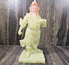 Chinese Luminous Resin Guan Gong Yu Warrior God 9.5&quot; Statue Glows in the... - £62.37 GBP