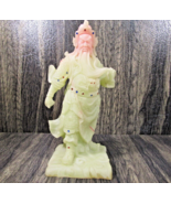 Chinese Luminous Resin Guan Gong Yu Warrior God 9.5&quot; Statue Glows in the... - $79.19