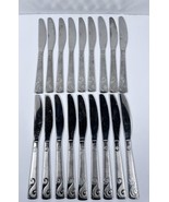 Cambridge Stainless Steel Sand Script French Knife Silver Dinner Set Of 18 - $38.41 CAD