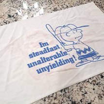 Vintage Snoopy Peanuts pillowcase Charlie Brown baseball Cheerleader Lucy - $893.32 MXN