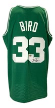 Larry Bird Signed Celtics Green M&amp;N Hardwood Classics Swingman Jersey BAS ITP - £306.88 GBP