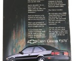 Chevrolet Cavalier Print Ad Advertisement Chevy Vintage 1993 pa7 - $5.93