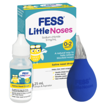 Fess Little Noses Saline Nasal Drops + Aspirator 25mL - £63.19 GBP