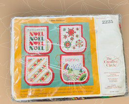 VTG Cross Stitch Kit The Creative Circle 2225 Mini Stockings By Molly Fl... - $16.66
