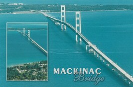 Postcard Macinac Bridge Upper Peninsula Michigan Unused Continental Card - £4.65 GBP