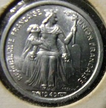 1949 New Caledonia-50 Centimes-Uncirculated - $4.95