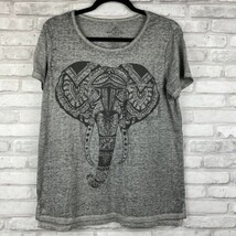 Well Worn Los Angeles Elephant Burnout Graphic Tee Shirt Trendy Gray Siz... - $13.21