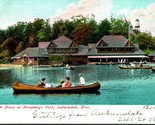 Boat House and Canoes Lake Norumbega Park Auburndale MA UNP UDB Postcard... - $9.85