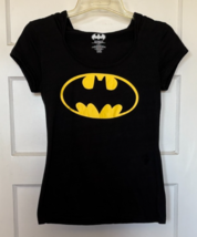 DC Comics Hooded Black Tee with Yellow Batman Emblem Size L - $15.10