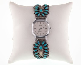 Unique Zuni N.M. Needlepoint Turquoise Tissot Quartz Watch - £196.73 GBP