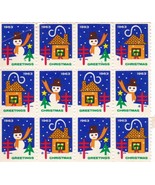 1963 USA Christmas Seals American Lung Assoc block of 12 seals  - $5.00