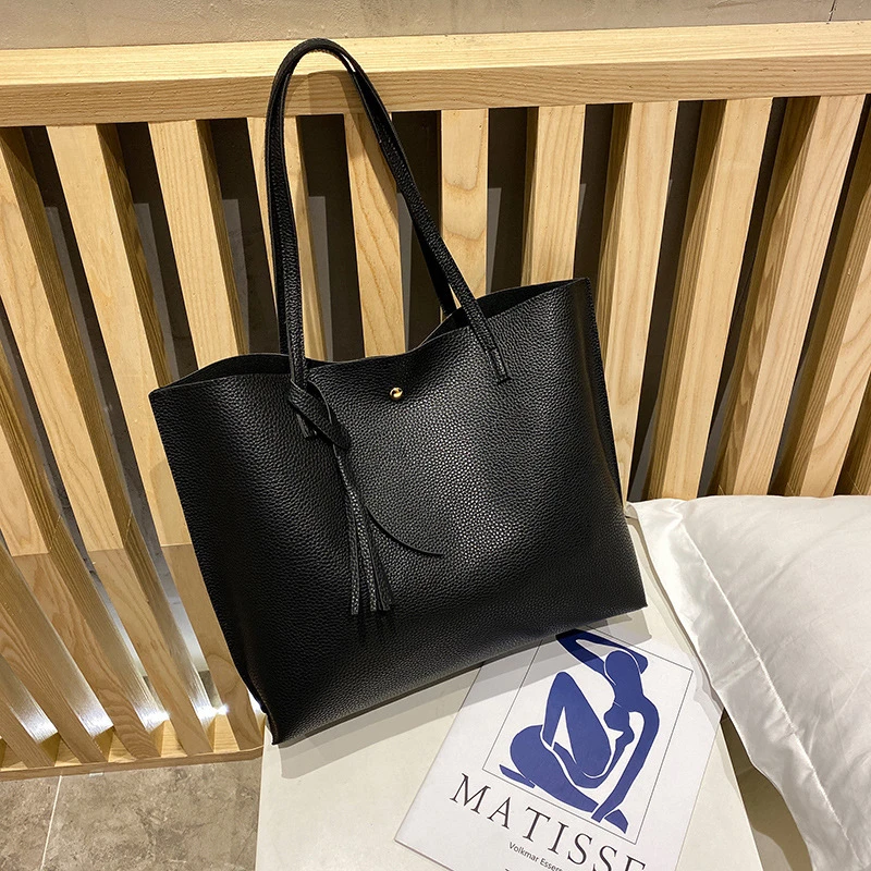 Women Soft PU Leather Handbags Lady Large Shoulder Bags Female Fashion S... - $28.66