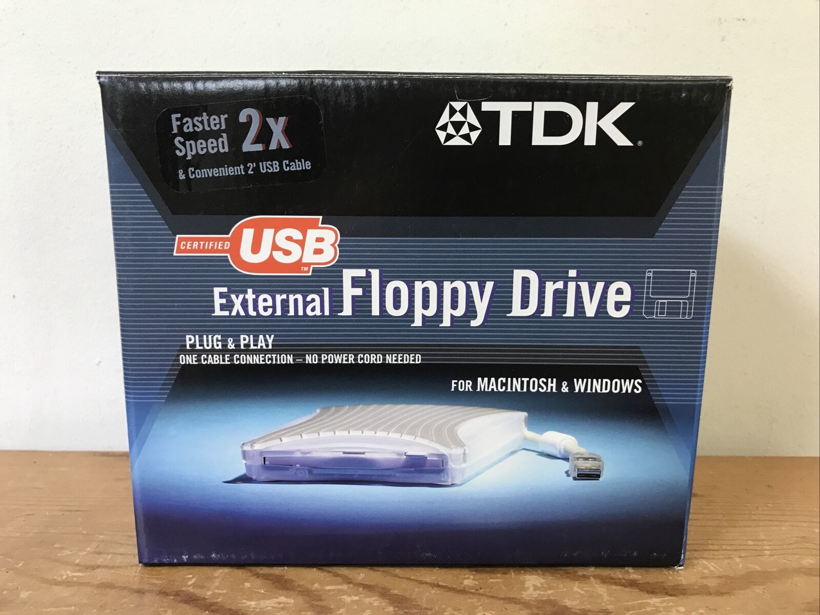 Vintage TDK External Floppy Disk Drive USB For Mac & Windows Plug Play - $79.99