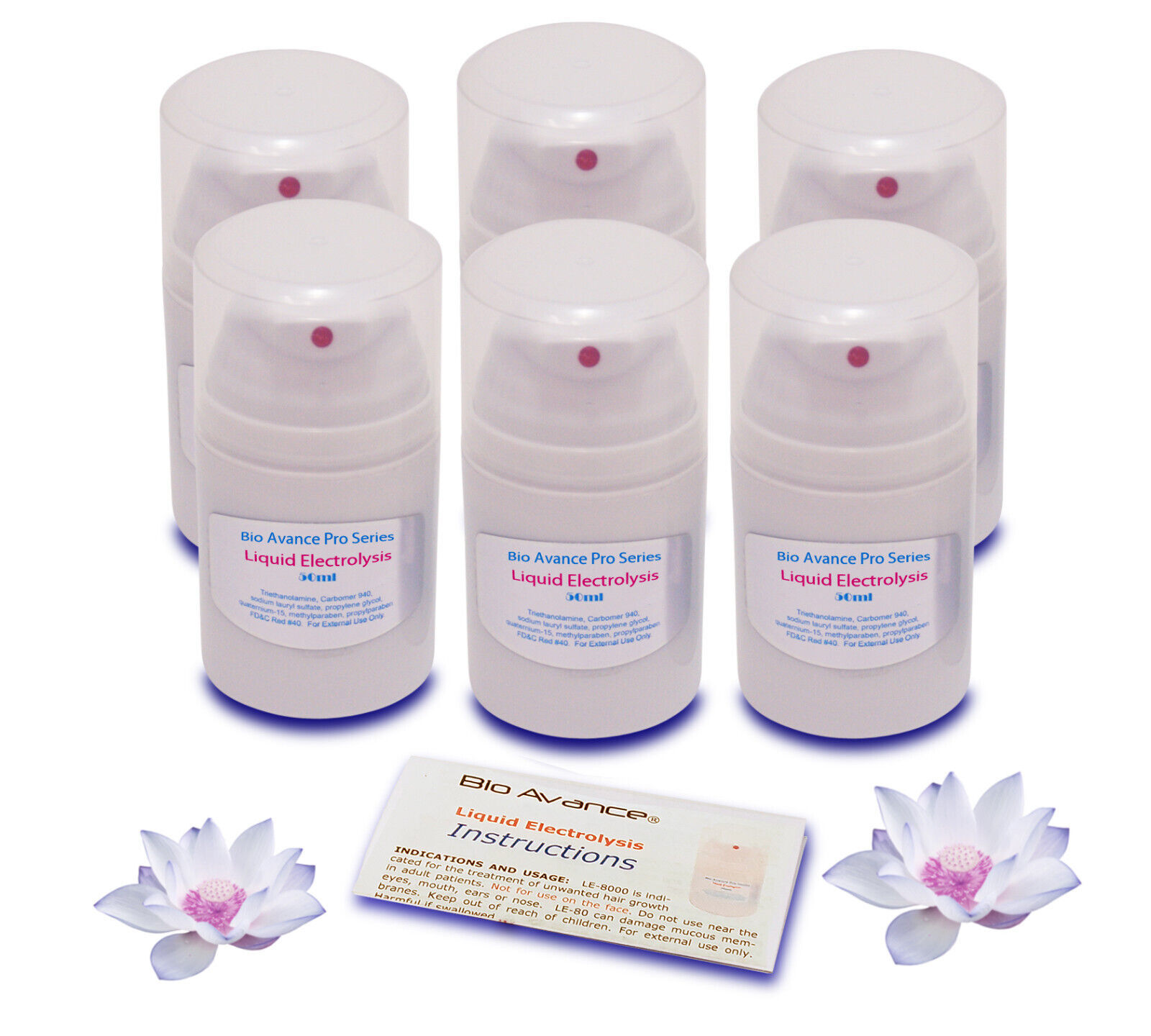 6pk Permanent Removal Liquid Laser Topical Facial, Body Hair Remover Lotion.