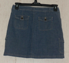 Excellent Womens Croft &amp; Barrow Stretch Distressed Blue J EAN Cargo Skort Size 6P - £20.14 GBP