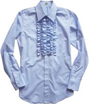 Dumb and Dumber Ruffled Tuxedo Shirt (2X, Blue) - £56.21 GBP+