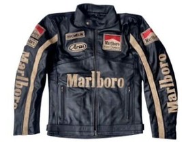 Herren Marl Boro Lederjacke Vintage Racing Seltene Motorrad Biker Lederj... - $2,434.01 MXN+