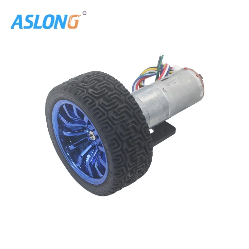 JGA25-370-Wheel-kit Arduino Geared Motors 6/12/24V DC Gear Motor Encoder 65mm Wh - $91.71