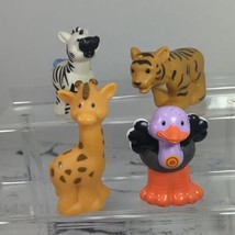 Fisher Price Little People Jungle Animals Lot of 4 Ostrich Zebra Lion Gi... - $9.89