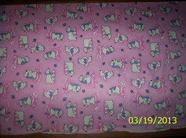 New Pink Polar Bears 100% Cotton Flannel fabric by the 1/4 yard - $2.50