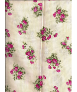 new Beige with Pink Flowers 100% cotton by the 1/4 yard - $2.50