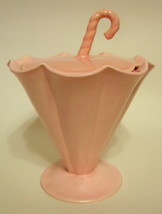 Umbrella Shaped Lidded Pottery Vase Pink Small - £27.96 GBP