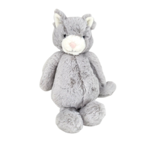 12&quot; Jellycat Bashful Soft Grey + White Kitty Cat Stuffed Animal Plush Toy - £29.75 GBP