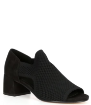 Eileen Fisher Ferris Stretch Knit Peep Toe Block Heel Sandals Women&#39;s 11 NEW - £47.44 GBP