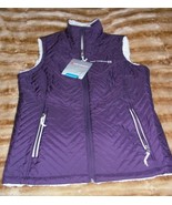 Women&#39;s FREE COUNTRY Quilted Sherpa Vest Jacket REVERSIBLE PURPLE Sz S - $88.88 CAD