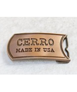 Vintage Brass Belt Buckle, Unisex ~ &quot;CERRO Made In USA&quot; ~ 3.25&quot; x 2&quot; - $9.75