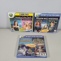 Big Fish PC Video Game Lot Death At Fairing Point Wolf Mysteries Curse Ancestry - £12.50 GBP