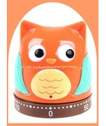 Kitchen Timer Owl 60 Minute Mechanical Owlet (Orange-Brown-Turquoise) (Quant. 1) - £11.74 GBP