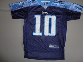 Blue #10 Vince Young Tennessee Titans NFL Football Jersey Youth M Free US Ship - £18.46 GBP