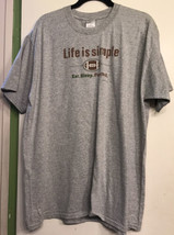 Life is Simple Eat Sleep Football T-shirt Adult XL Heather Gray graphic Tee - £13.90 GBP