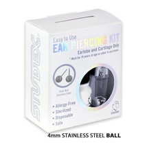 Personal at Home Ear Piercing Kit w/Gun &amp; 4mm Stainless Steel Ball Earrings - $186.08 MXN