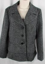 Women A. Giannetti Small black gray swirl tiered short blazer Coat Jacket - $7.12