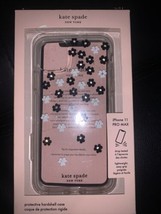Kate Spade Apple iPhone 11 Pro Max Black & White Scattered Flowers Stones - $10.99