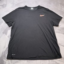 Nike Tee Shirt Dri Fit Adult XXL Black Casual Short Sleeve Athleticwear ... - $18.69