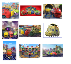 9 Chuggington Inspired Stickers, Birthday party favors, labels, decals, ... - £9.42 GBP