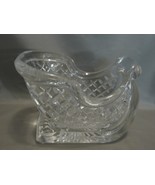 24% Lead Crystal Santa Sleigh Candy Dish, 5&quot; Tall, 7&quot; Long, USA Made - $244.35 MXN