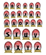 ABC Snow Globe with Snow Flakes Floating A2-Digital Clipart-Gift Tag-Chr... - $37.50 MXN