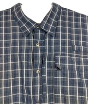 Wrangler Plaid Shirt Mens 3XL Navy Blue Gray - $18.08