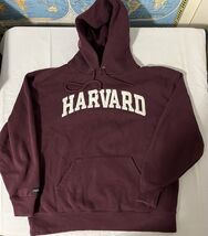 Vintage 90s Jansport Harvard Pullover Drawstring Crimson Hoodie Adult Si... - $22.67