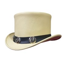 Native Indian Head Band Leather Top Hat - $325.00