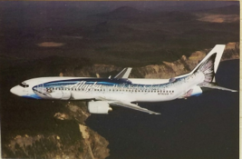 ALASKA Airlines Boeing 737-400 Salmon Thirsty Salmon Postcard, New - £4.64 GBP