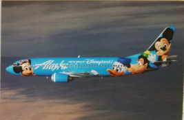 ALASKA Airlines Boeing 737-400 Spirit of Disneyland 2002  Postcard, New - £4.68 GBP
