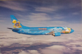 ALASKA Airlines Boeing 737-400 Magic of Disneyland Service Postcard, New - £4.64 GBP