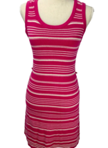 Banana Republic Pink White Striped Knit Dress Casual Sweater Sleeveless ... - $29.99